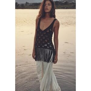 Zara Crochet Top With Fringe